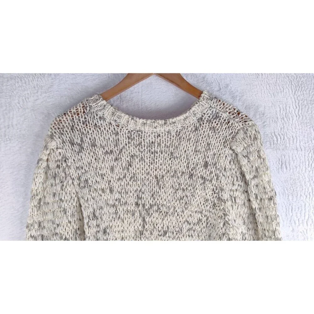 Calvin Klein Pullover Sweater Top Woven Large Thread Blended Fabric Speckled XL